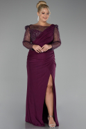 Robe De Soirée Grande Taille Longue Couleur Cerise ABU4119