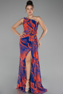 Robe de Soirée Longue Orange ABU4211