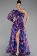 Robe de Soirée Longue Violet ABU4206