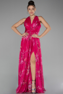 Robe de Soirée Longue Fushia ABU4216