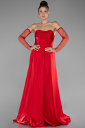 Robe De Soirée Longue Rouge ABU3604