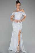 Robe de Soirée Longue Gris ABU4212