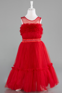 Robe de Soirée Enfants Longue Rouge ABU4221