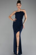 Robe de Soirée Longue Bleu Marine ABU4225