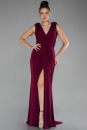 Robe de Soirée Longue Prune ABU4226