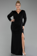 Robe de Soirée Grande Taille Longue Noir ABU3544