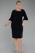 Robe De Invitation Grande Taille Midi Noir ABK2136