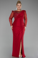 Robe De Soirée Grande Taille Longue Rouge ABU4119