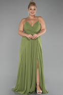 Robe De Soirée Grande Taille Longue Pistache vert ABU1324