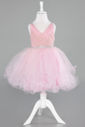 Robe de Soirée Enfants Courte Poudre ABK2142