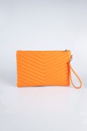 Sac de Soirée Cuir Orange KC413