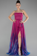 Robe de Soirée Longue Fushia ABU4253