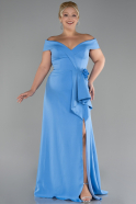 Robe De Soirée Grande Taille Longue Indigo ABU4200