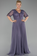 Robe Grande Taille Longue Lavande ABU3844