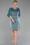 Robe De Invitation Grande Taille Courte Menthe ABK1996