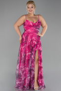 Robe Grande Taille Longue Rose ABU3955