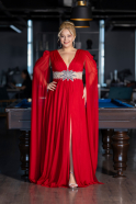 Robe De Fiançailles Grande Taille Longue Rouge ABU4259