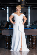 Robe De Soirée Grande Taille Longue Blanc ABU4200