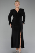 Robe de Soirée Grande Taille Midi Noir ABK2148