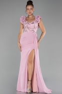 Robe de Soirée Longue Mousseline Poudre ABU4272