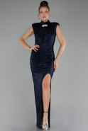 Robe de Soirée Longue Bleu Marine ABU4273