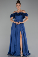 Robe de Soirée Longue Bleu Marine ABU4278