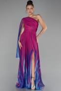 Robe de Soirée Longue Prune ABU4279