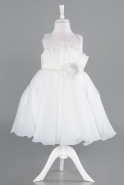 Robe de Soirée Enfants Courte Blanc ABK2158