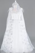 Robe De Soirée Enfants Longue Blanc ABU3724