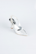 Stiletto Coupe Au Laser Argent MJ4102