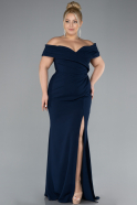 Robe De Soirée Grande Taille Longue Bleu Marine ABU3172