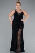 Robe Grande Taille Longue Noir ABU4300