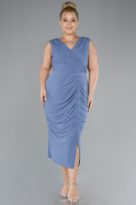 Robe De Soirée Grande Taille Midi Indigo ABK1492