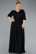 Robe de Soirée Grande Taille Longue Noir ABU4275