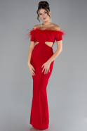 Robe de Soirée Longue Rouge ABU3602