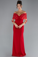 Robe de Soirée Longue Rouge ABU4343