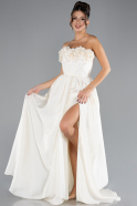 Robe de Soirée Longue Crème ABU4337