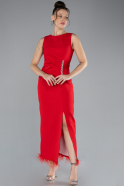 Robe De Soirée Midi Rouge ABK2169