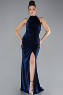 Robe de Soirée Longue Bleu Marine ABU4383