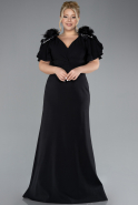 Robe de Soirée Grande Taille Longue Noir ABU4353