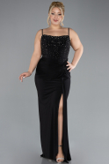 Robe de Soirée Grande Taille Longue Noir ABU4319