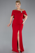 Robe De Soirée Grande Taille Longue Rouge ABU3945