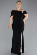 Robe De Soirée Grande Taille Longue Noir ABU3945