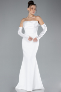 Robe de Soirée Longue Blanc ABU4398