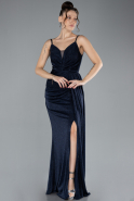 Robe de Soirée Longue Bleu Marine ABU4408