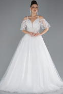 Robe de Mariée Grande Taillev Longue Blanc ABU4451