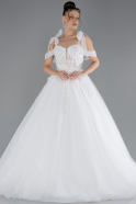 Robe de Mariée Grande Taillev Longue Blanc ABU4460