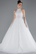 Robe de Mariée Grande Taillev Longue Blanc ABU4488