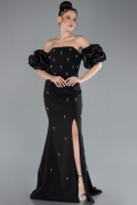 Robe Queue de Poisson Longue Noir ABU4472