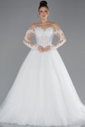 Robe de Mariée Grande Taillev Longue Blanc ABU4482